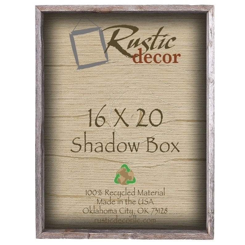 16x20 Rustic Barn Wood Collectible Shadow Box Image 1