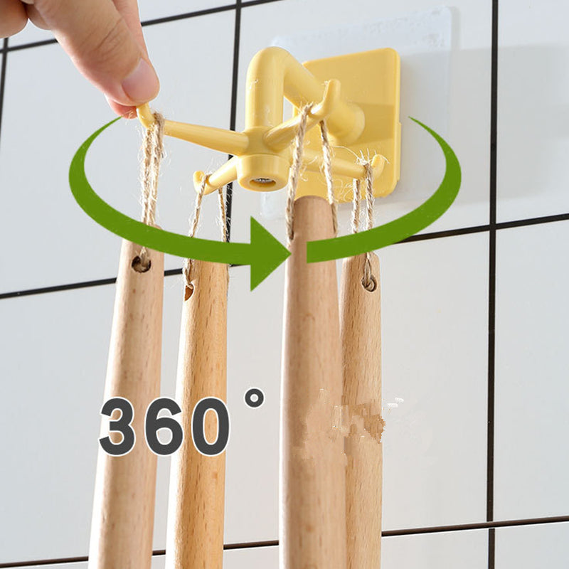 2-Pack Rotating Hook Kitchen Storage Without Punching Image 5