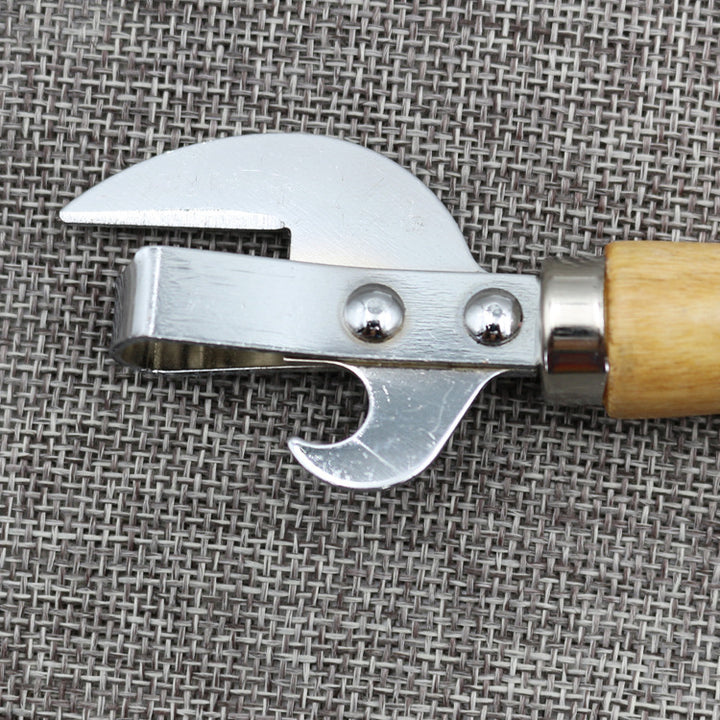 Multi-purpose Beer Bottle Opener With Wooden Handle Image 3