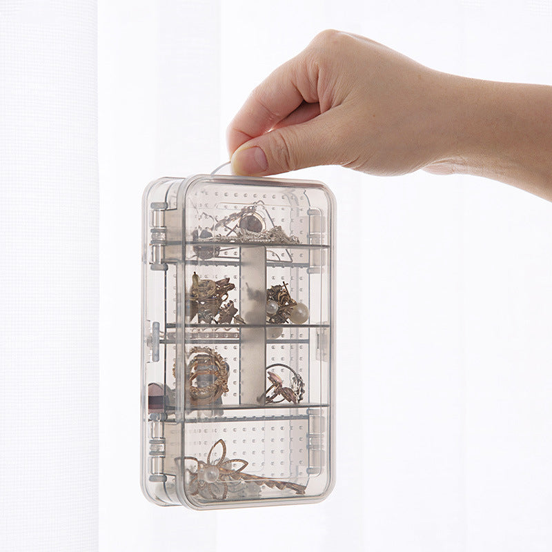 Double-layer 10-compartment Jewelry Storage Box With Lid Image 1