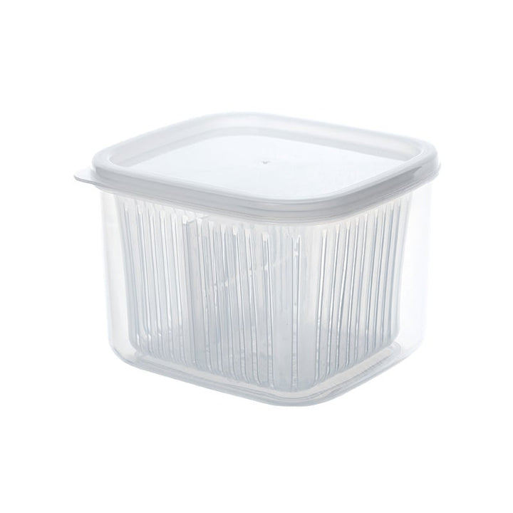 Storage Box With Cover For Onion, Ginger, Garlic And Drain Image 1