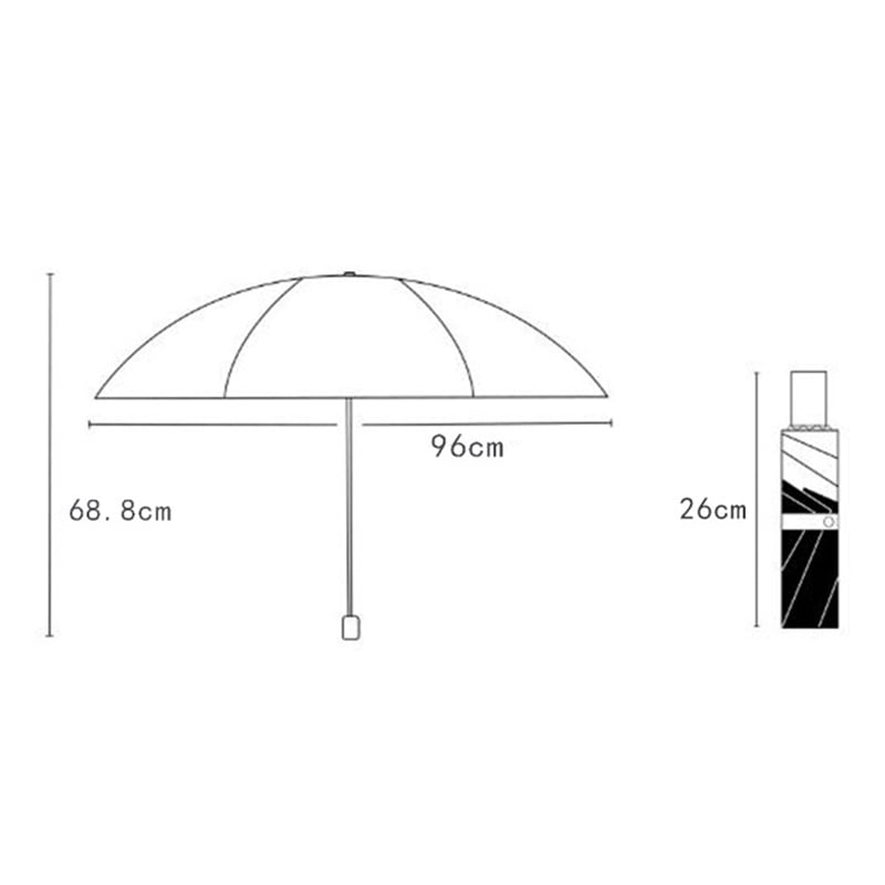 Black Glue Sunscreen UV Automatic Umbrella Image 5