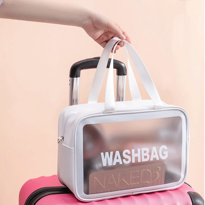 3-Pack Travel Transparent Toilet Bag Portable Storage Bag Image 3