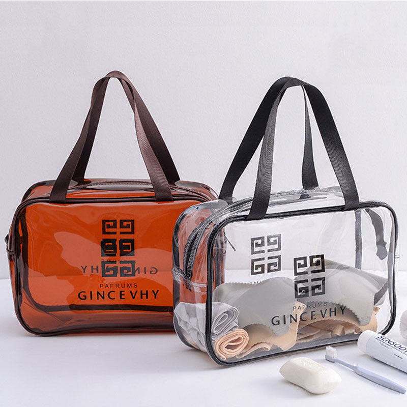 3-Pack Multifunctional Portable Transparent Cosmetic Bag Image 1