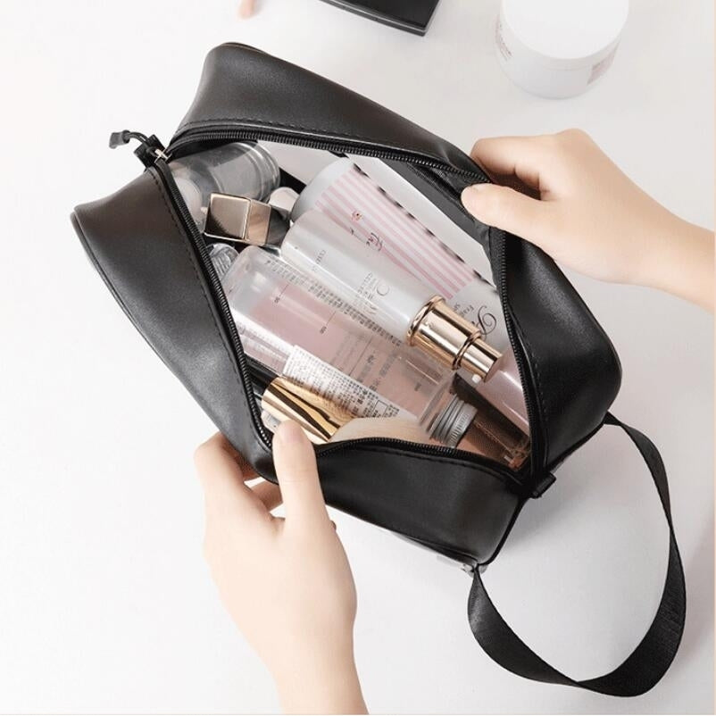 3-Pack Travel Transparent Toilet Bag Portable Storage Bag Image 4