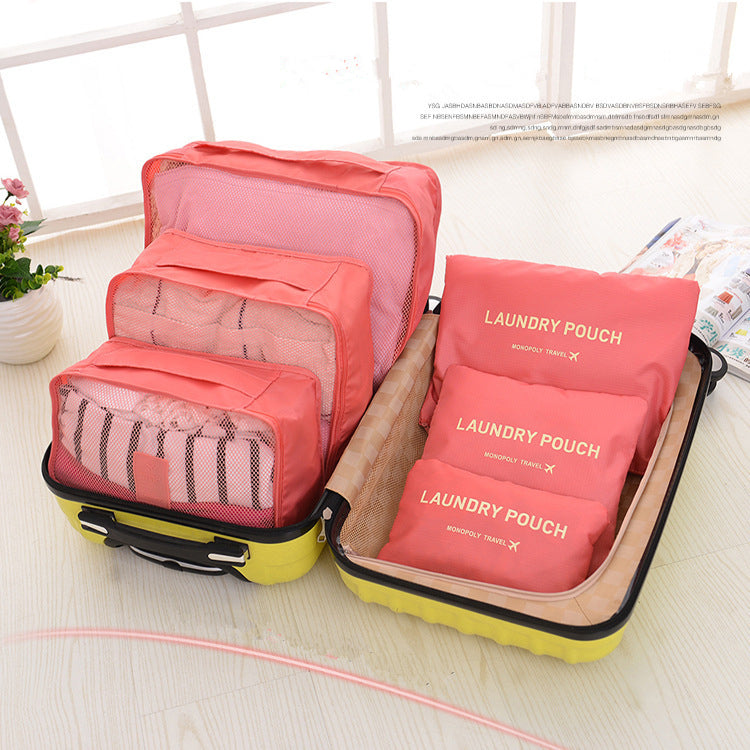 Six-Piece Storage Bag Waterproof Clothing Organizer Image 1