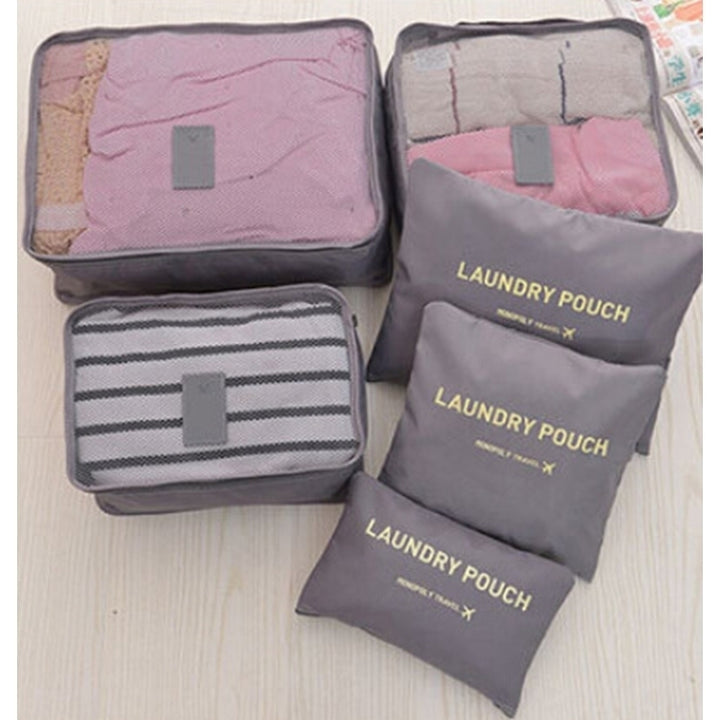 Six-Piece Storage Bag Waterproof Clothing Organizer Image 3