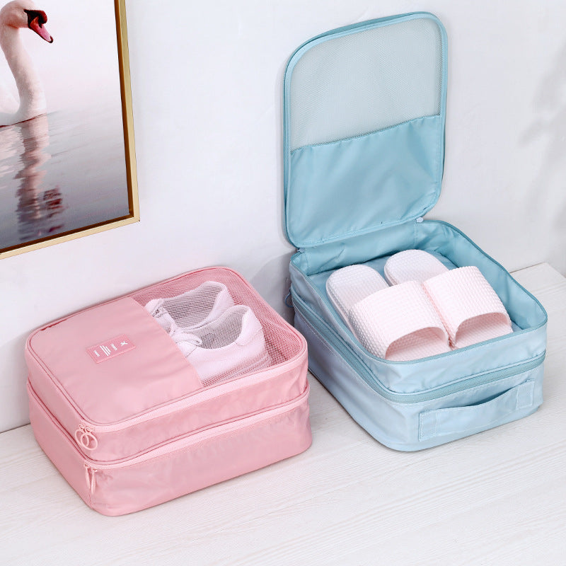 Waterproof Double Layer Separation Shoe Storage Bag Image 12