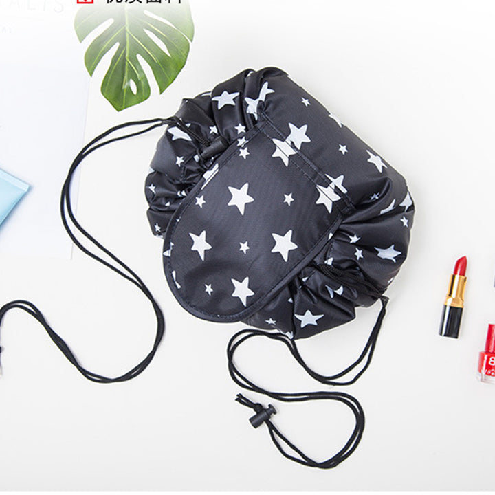 Printed Drawstring Cosmetic Bag Storage Portable Travel Image 5