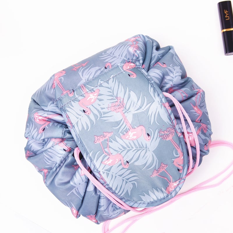 Printed Drawstring Cosmetic Bag Storage Portable Travel Image 1