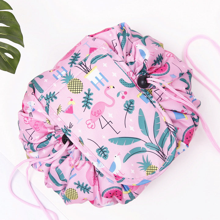 Printed Drawstring Cosmetic Bag Storage Portable Travel Image 9