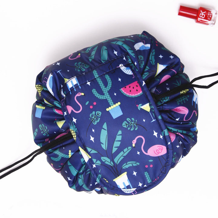 Printed Drawstring Cosmetic Bag Storage Portable Travel Image 10