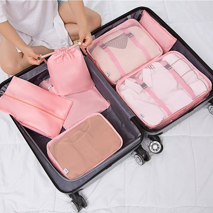 7-Piece Travel Organizing Bag Clothing Storage Bag Image 1