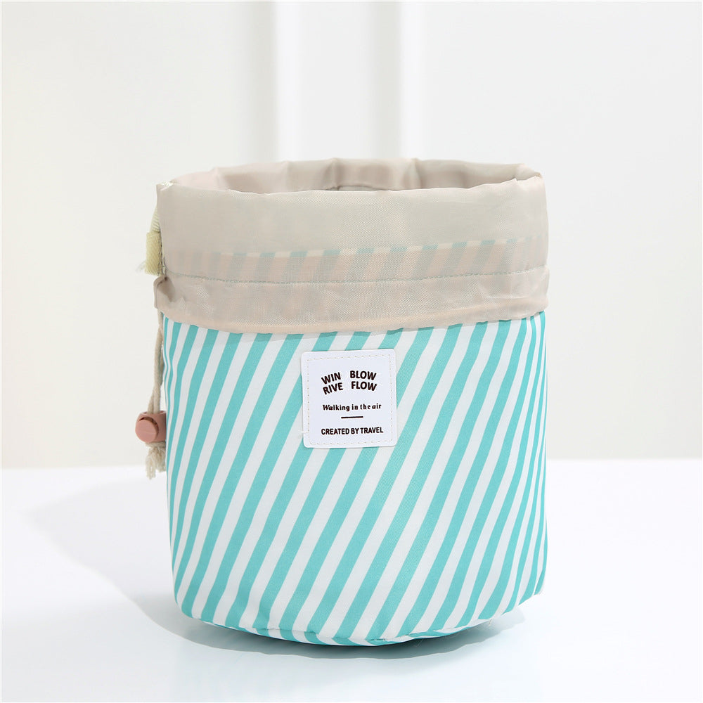 Color Cylinder Drawstring Cosmetic Bag Image 3