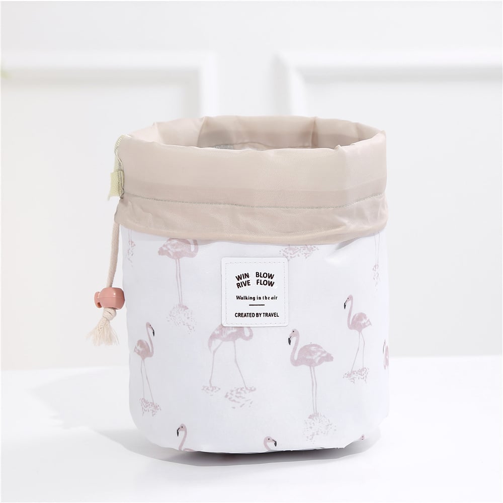 Color Cylinder Drawstring Cosmetic Bag Image 1