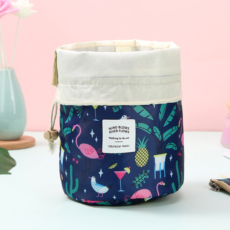 Color Cylinder Drawstring Cosmetic Bag Image 9