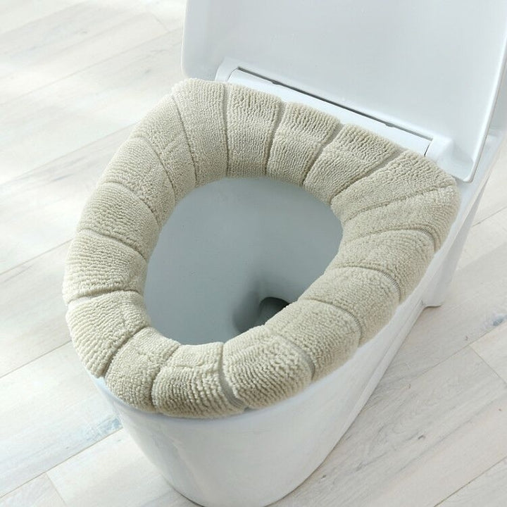 4-pack Round Thick Toilet Cover Plush Universal Image 8