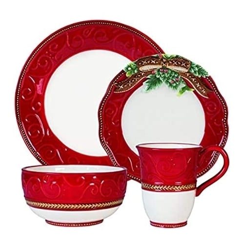 Christmas Holiday Place Setting 4PC Set Image 1