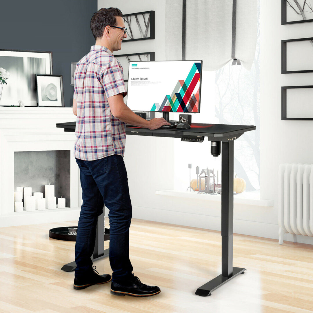 Electric Standing Gaming Desk Sit to Stand Height Adjustable Splice Board Image 3