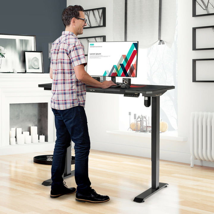 Electric Standing Gaming Desk Sit to Stand Height Adjustable Splice Board Image 3