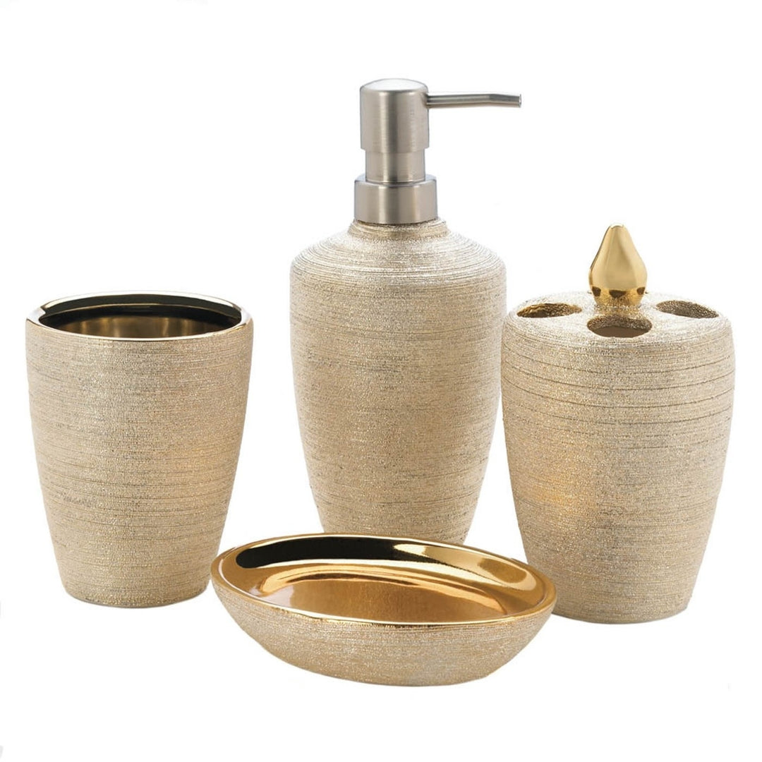 GOLDEN SHIMMER BATH ACCESSORIES Image 1