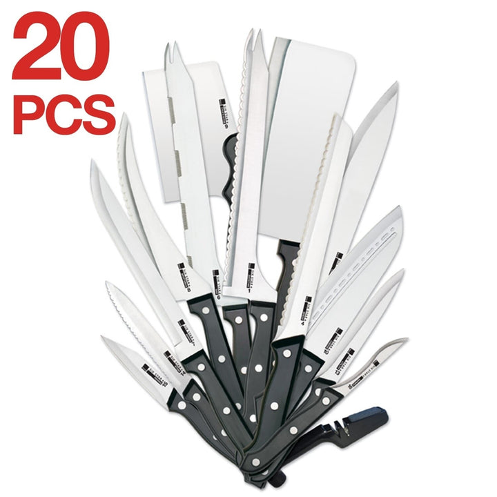 Ronco 20 Piece Professional Knife Set, Full-Tang Handles Image 1