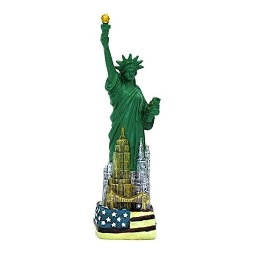 Statue of Liberty Replica NYC Skyline American Flag Special Edition Image 1