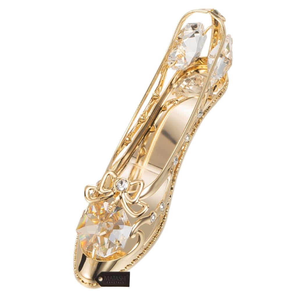 Best Matashi 24K Gold Plated Crystal Studded Lady Shoe Ornament 1 from Daughter, Son Image 5