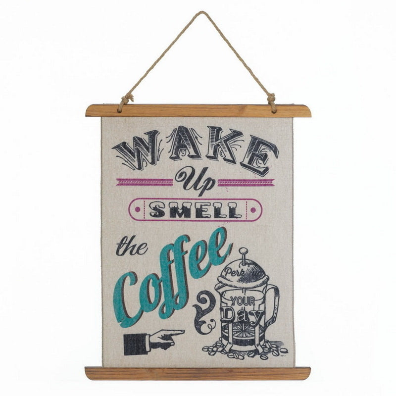 COFFEE PERK UP LINEN WALL ART Image 1