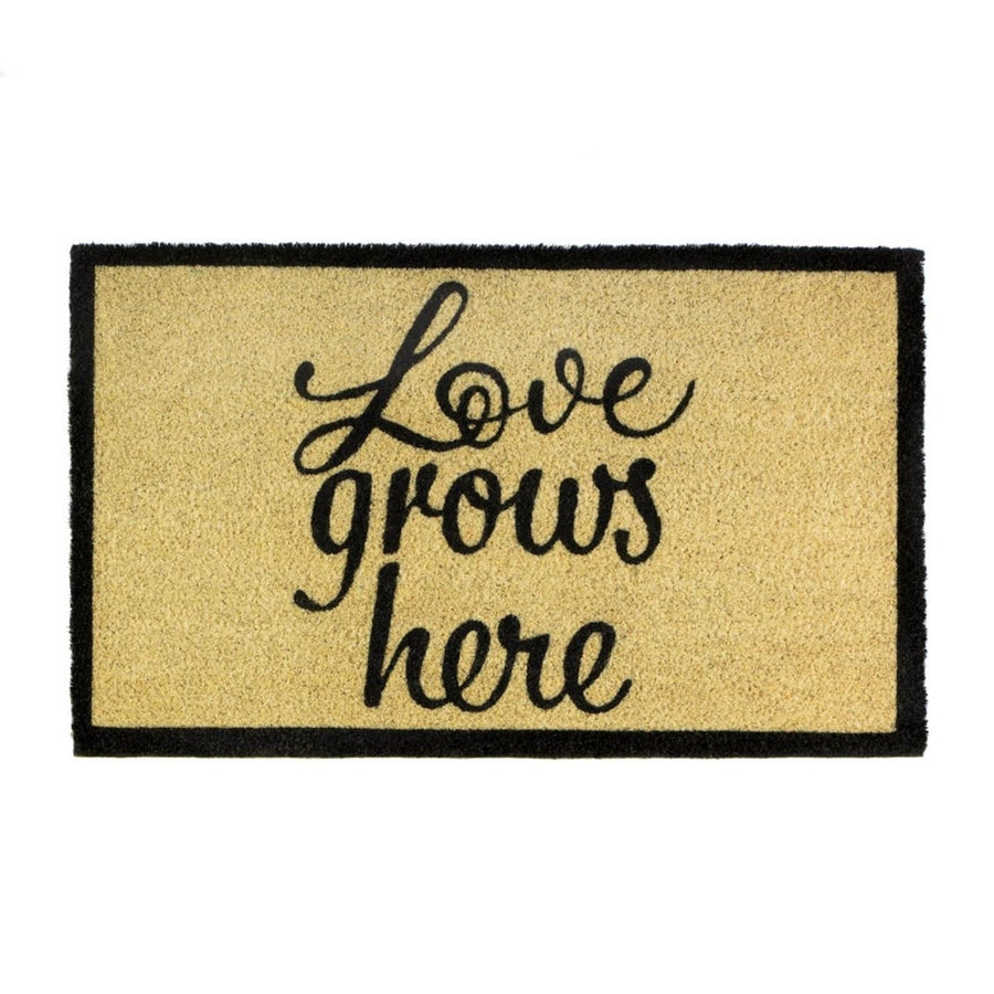 EMILIA LOVE GROWS HERE COIR DOORMAT Image 1