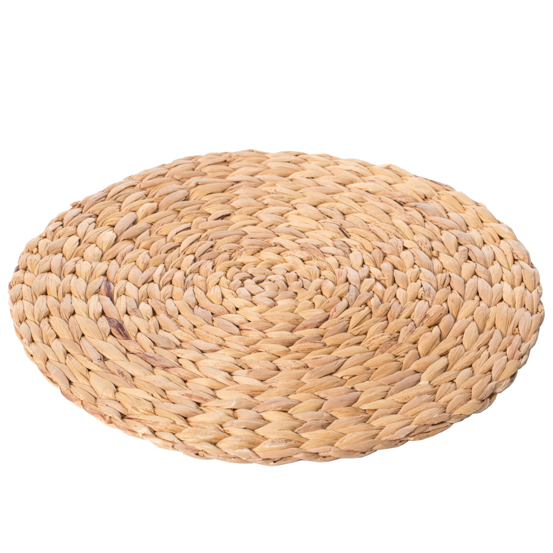 15" Decorative Weave Water Hyacinth Round Mat Charger Plates for Dining Image 3