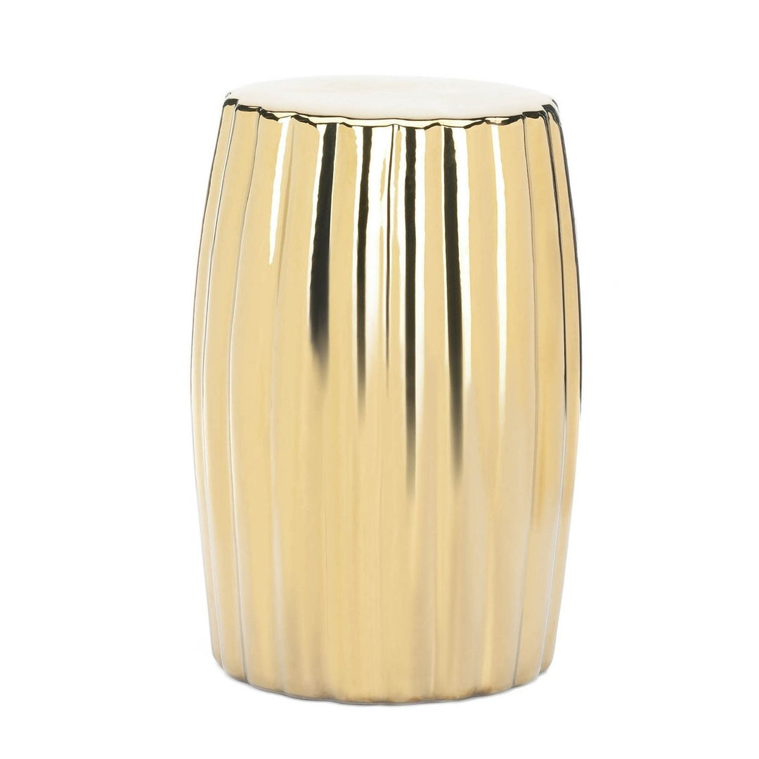 GOLD DECORATIVE STOOL Image 1