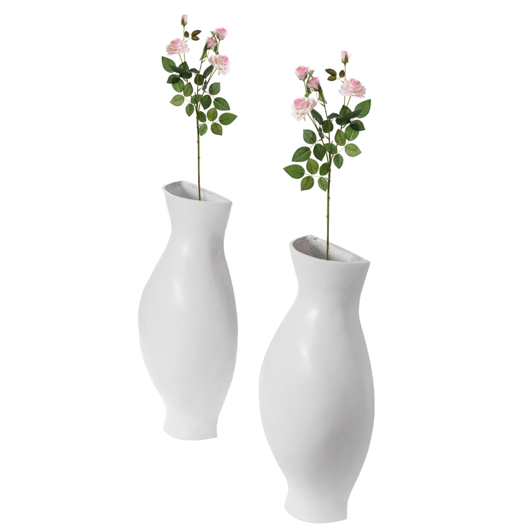 Unify Tall Narrow Floor Vase 28.5 Inch Modern Fiberglass Decorative Home Accent Image 1