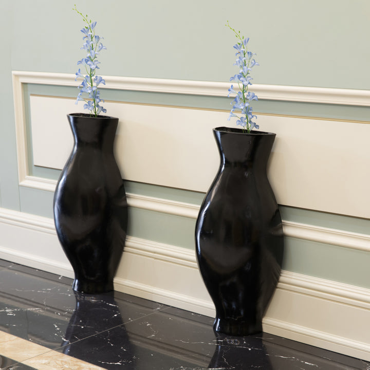 Unify Tall Narrow Floor Vase 28.5 Inch Modern Fiberglass Decorative Home Accent Image 7