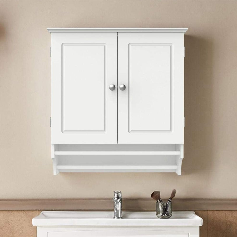 Bathroom/Kitchen Wall Storage Cabinet Cupboard with Double Doors and Adjustable Shelf Image 1