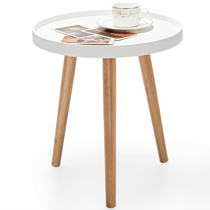 Round Side Table Sofa Coffee End Accent Table Nightstand Home Furniture Image 1