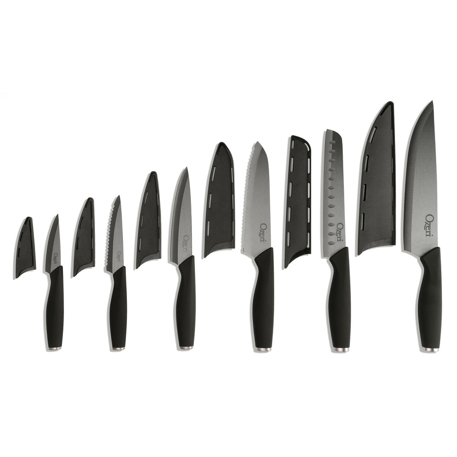 Ozeri Elite Chef II 12-Piece Ceramic Knife Set Black Ergonomic Lightweight Image 1