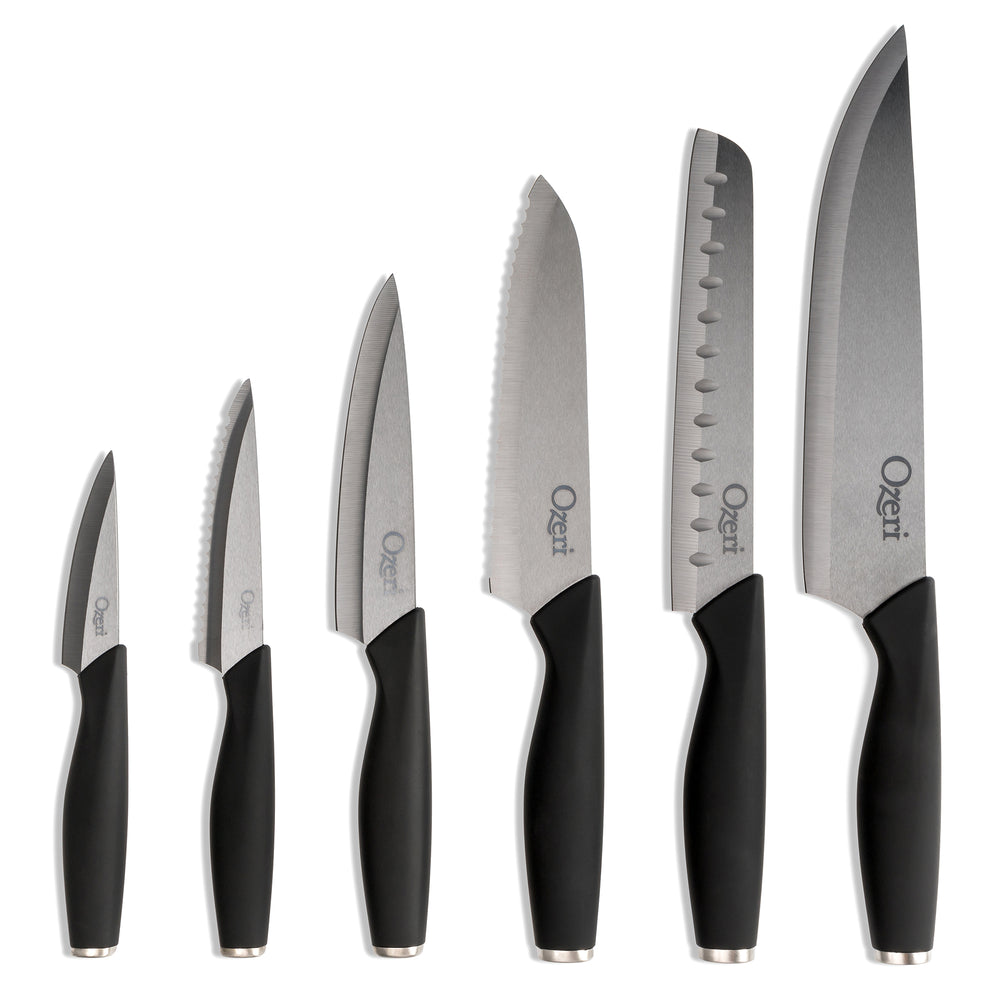 Ozeri Elite Chef II 12-Piece Ceramic Knife Set Black Ergonomic Lightweight Image 2