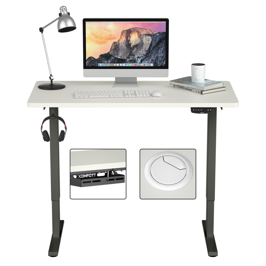 Electric Standing Desk Sit to Stand Height Adjustable Dual Motor Image 5