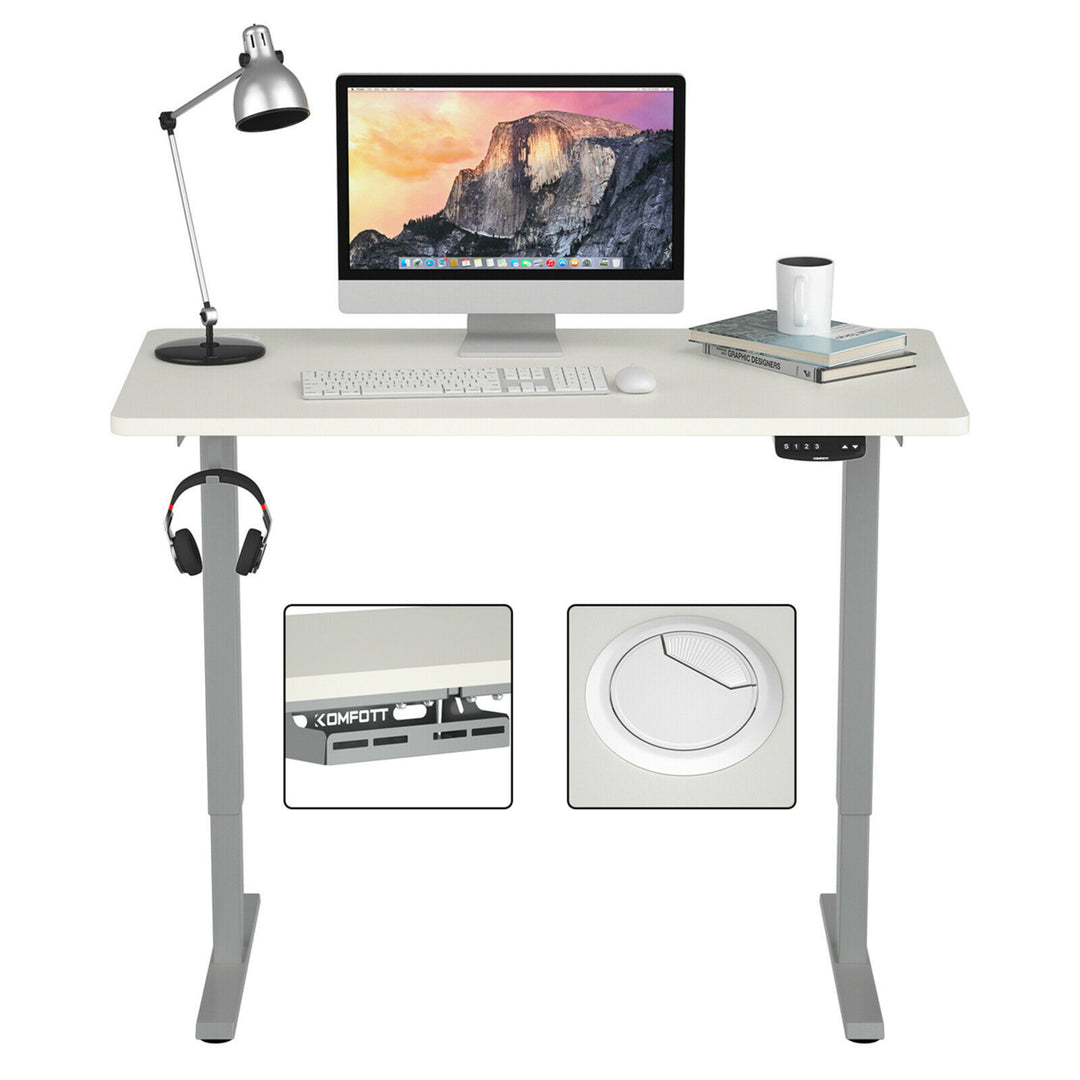 Electric Standing Desk Sit to Stand Height Adjustable Dual Motor Image 6