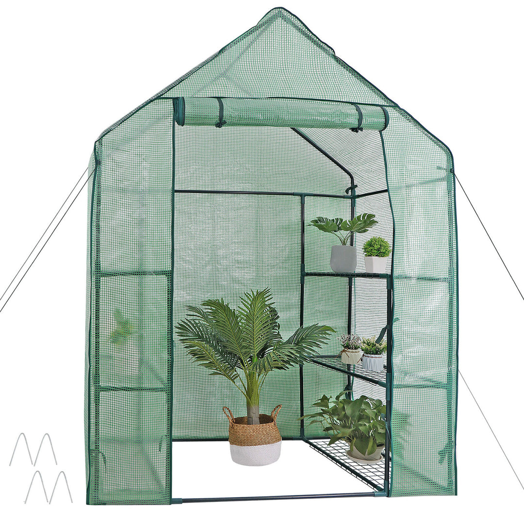 6 Shelves Walk-in Greenhouse Garden for Plants Flowers with Spacious Space Image 1