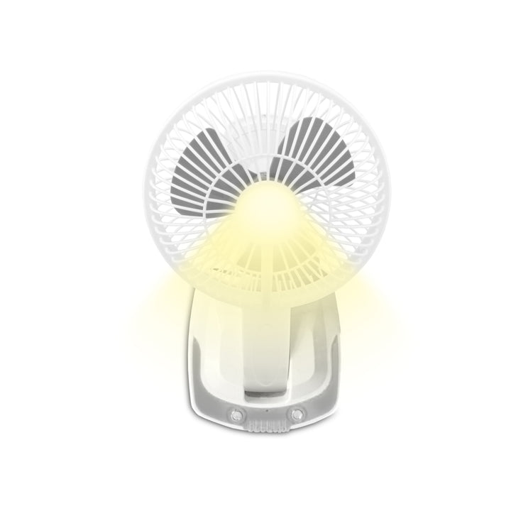 Technical Pro Rechargeable Desk Wall Fan with LED Lamp Power Bank Adjustable Tilt Image 4