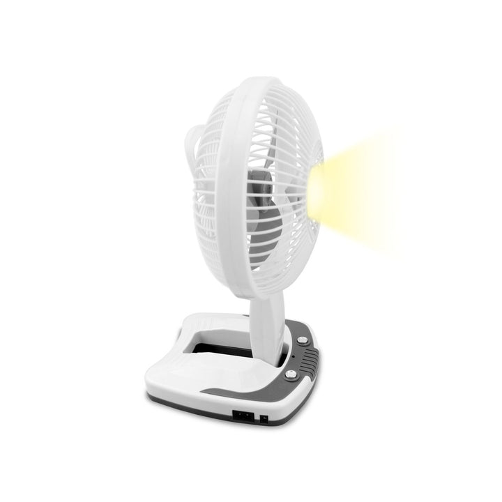 Technical Pro Rechargeable Desk Wall Fan with LED Lamp Power Bank Adjustable Tilt Image 5