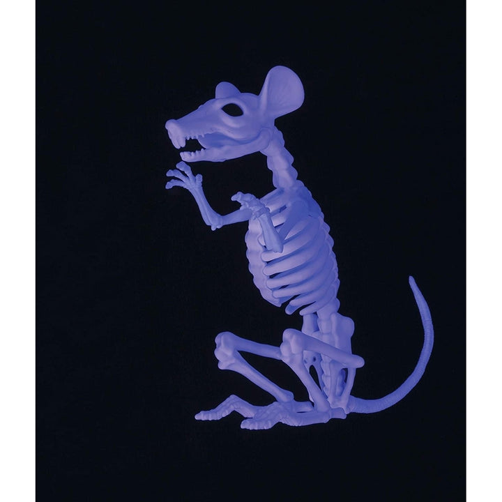 Crazy Bonez Ghostly Skeleton Rat Black Light Responsive 11.5" Halloween Prop Seasons W81325 Image 3