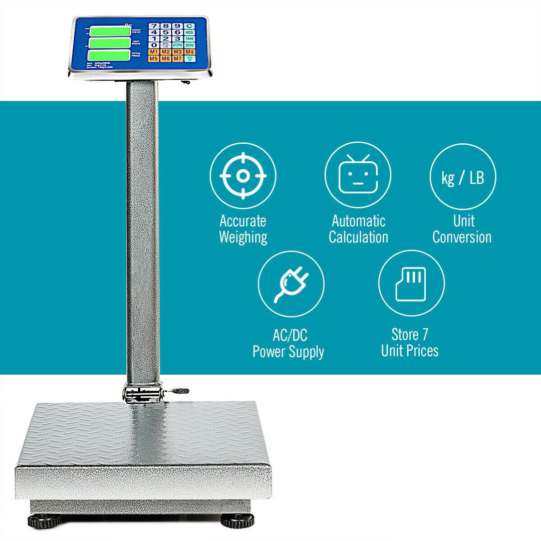 660lbs Weight Platform Scale Digital Floor Folding Scale Postal Shipping Mailing Image 6