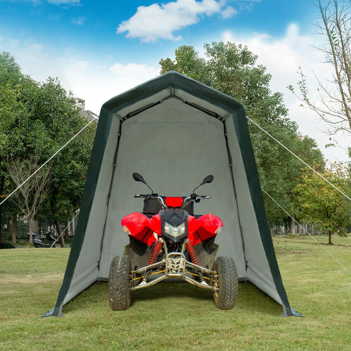 6x8 Patio Tent Carport Storage Shelter Shed Car Canopy Heavy Duty Green Image 4