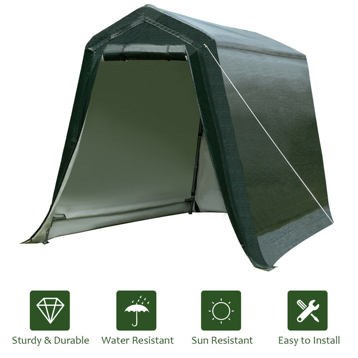 6x8 Patio Tent Carport Storage Shelter Shed Car Canopy Heavy Duty Green Image 7