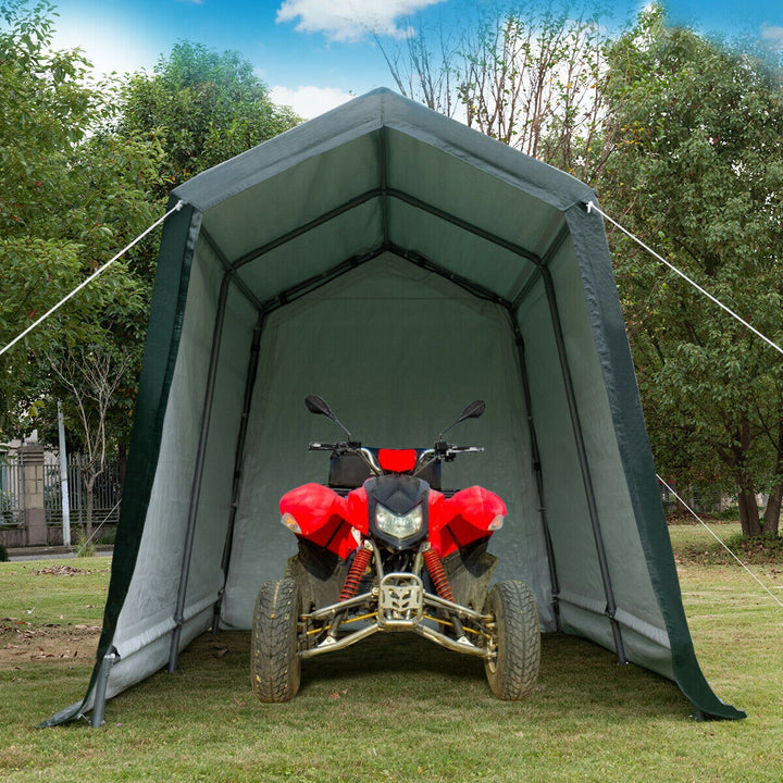 7x12 Patio Tent Carport Storage Shelter Shed Car Canopy Heavy Duty Green Image 4