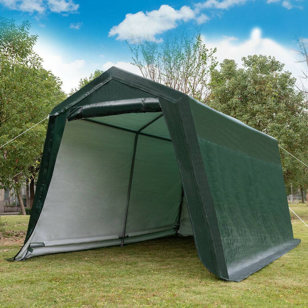 10x10 Patio Tent Carport Storage Shelter Shed Car Canopy Heavy Duty Green Image 3