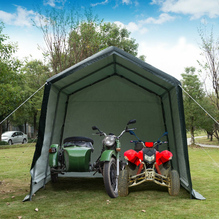 10x10 Patio Tent Carport Storage Shelter Shed Car Canopy Heavy Duty Green Image 4